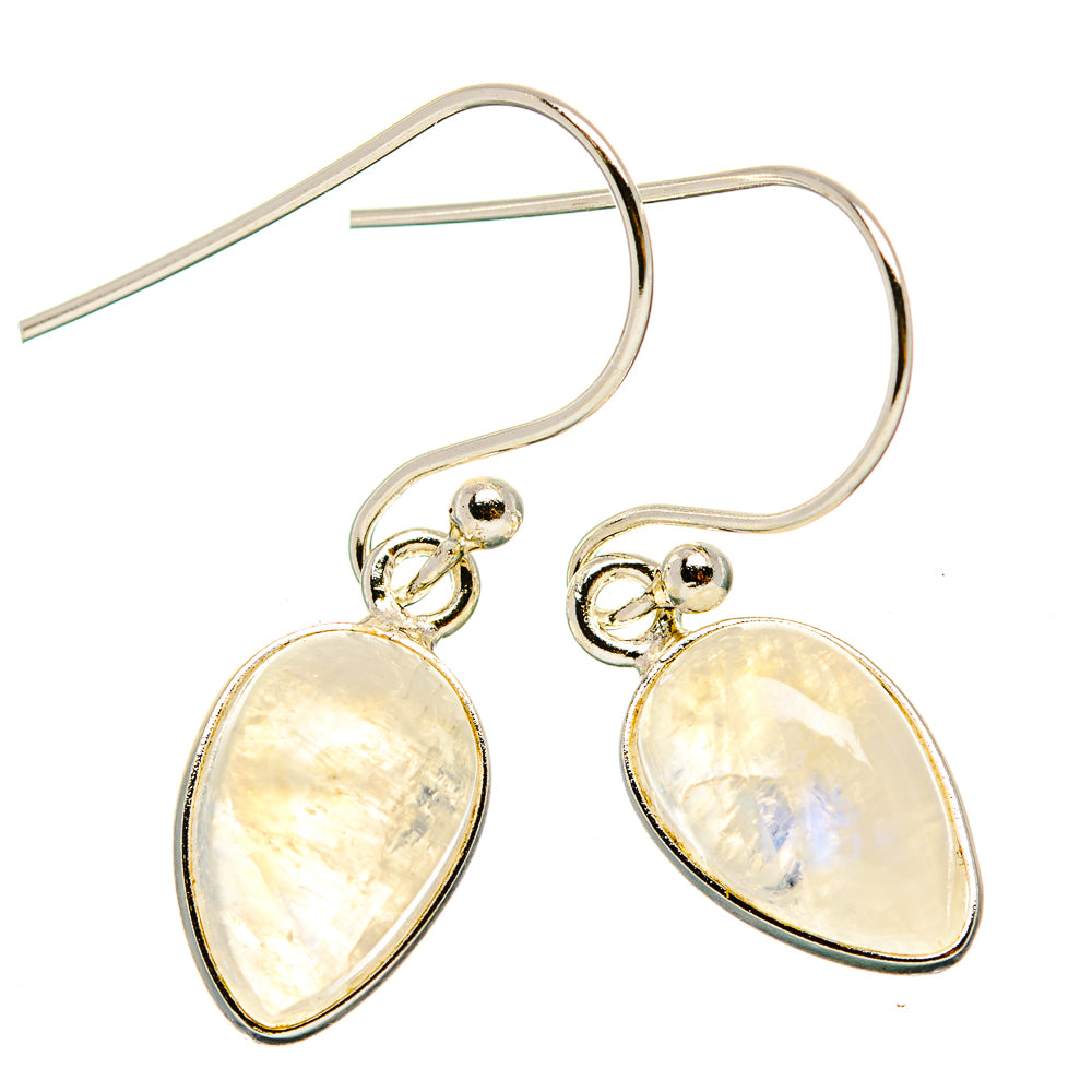 Rainbow Moonstone Earrings handcrafted by Anasilvercos - EARR430411 - Photo 2