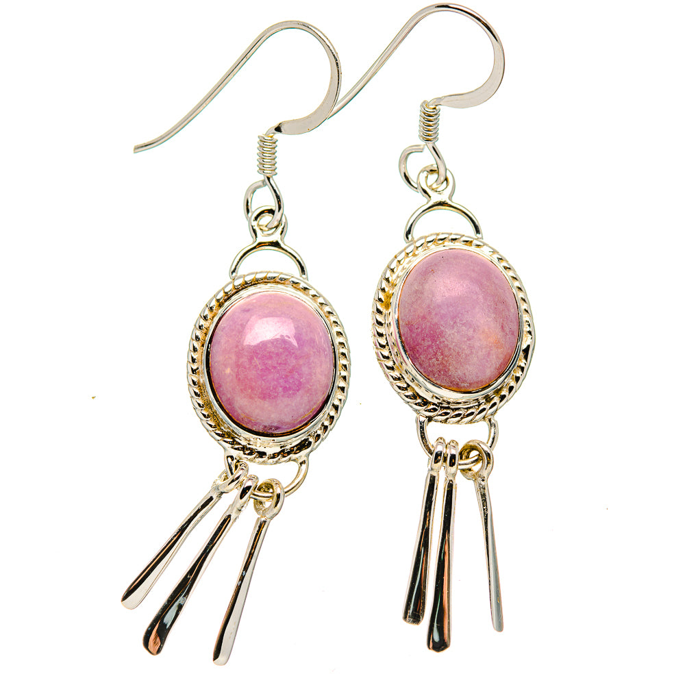 Pink Opal Earrings handcrafted by Anasilvercos - EARR430420 - Photo 2
