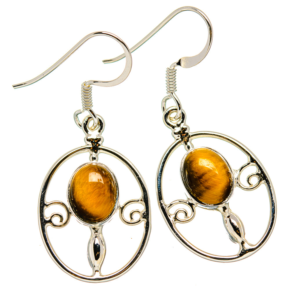 Tiger Eye Earrings handcrafted by Anasilvercos - EARR430421 - Photo 2