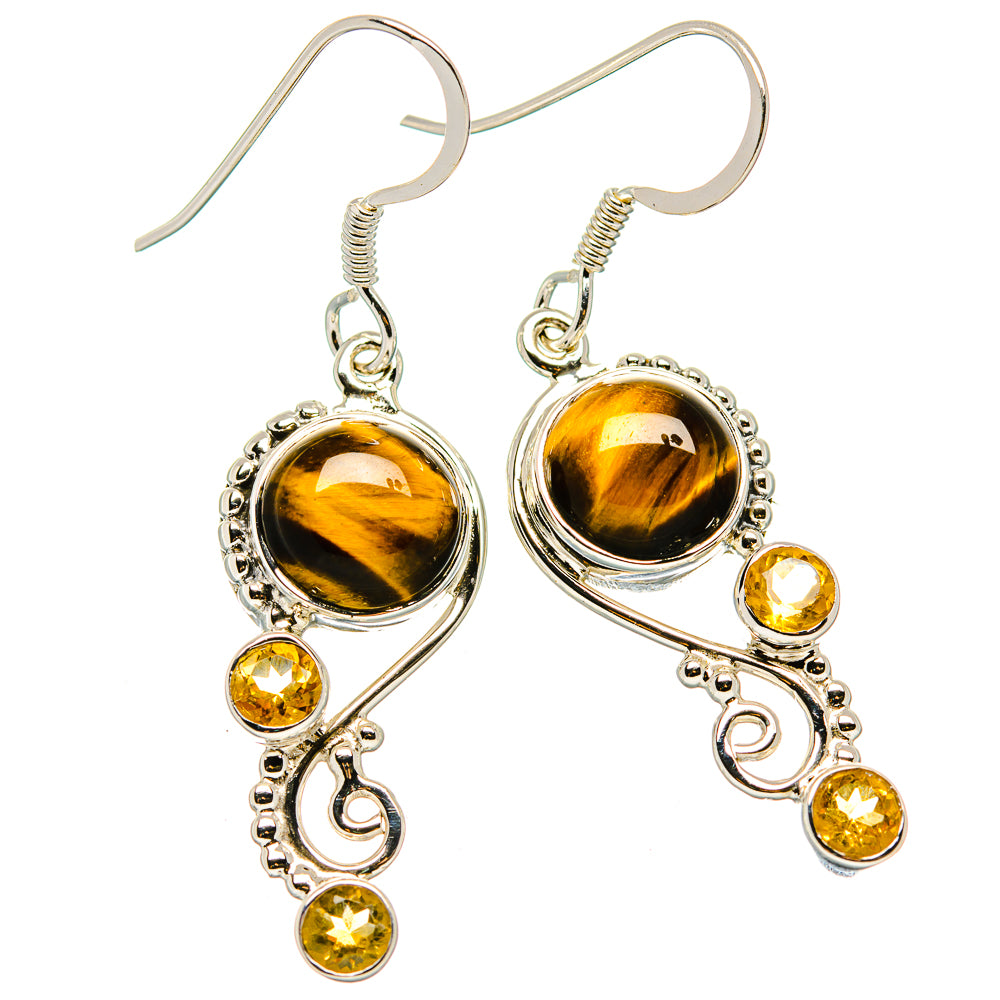 Tiger Eye Earrings handcrafted by Anasilvercos - EARR430428 - Photo 2