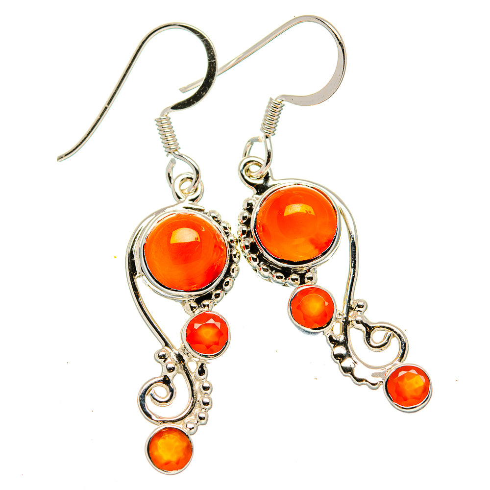 Carnelian Earrings handcrafted by Anasilvercos - EARR430436 - Photo 2