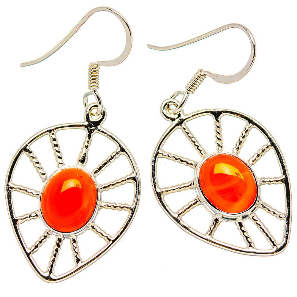 Carnelian Earrings handcrafted by Anasilvercos - EARR430442 - Photo 2