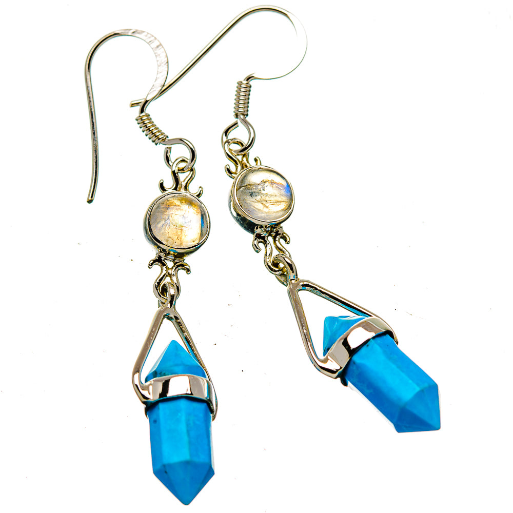 Sleeping Beauty Turquoise Earrings handcrafted by Anasilvercos - EARR430453 - Photo 2