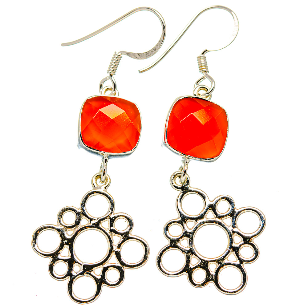 Carnelian Earrings handcrafted by Anasilvercos - EARR430454 - Photo 2