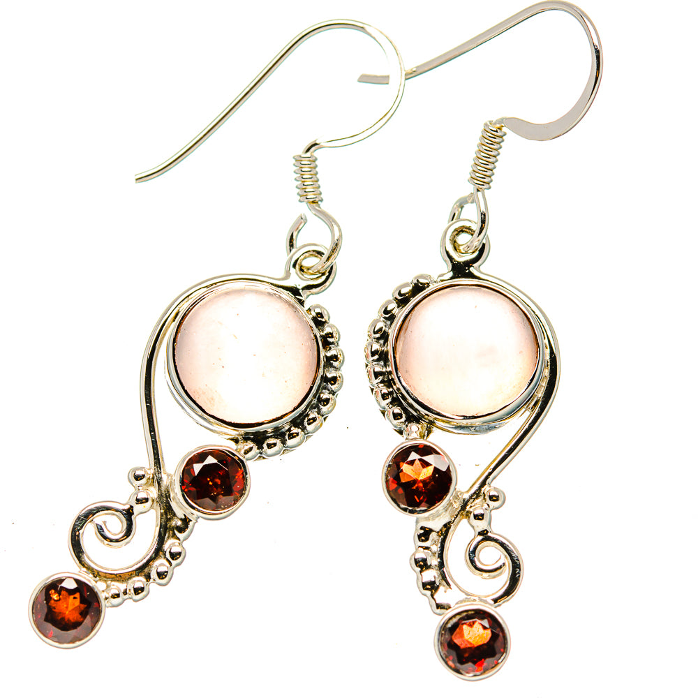 Rose Quartz Earrings handcrafted by Anasilvercos - EARR430462 - Photo 2