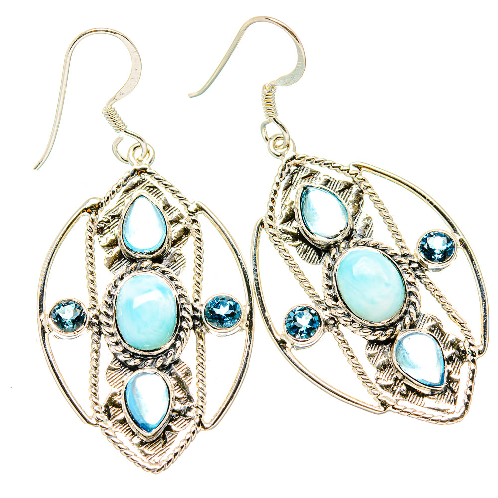 Larimar Earrings handcrafted by Anasilvercos - EARR430470 - Photo 2