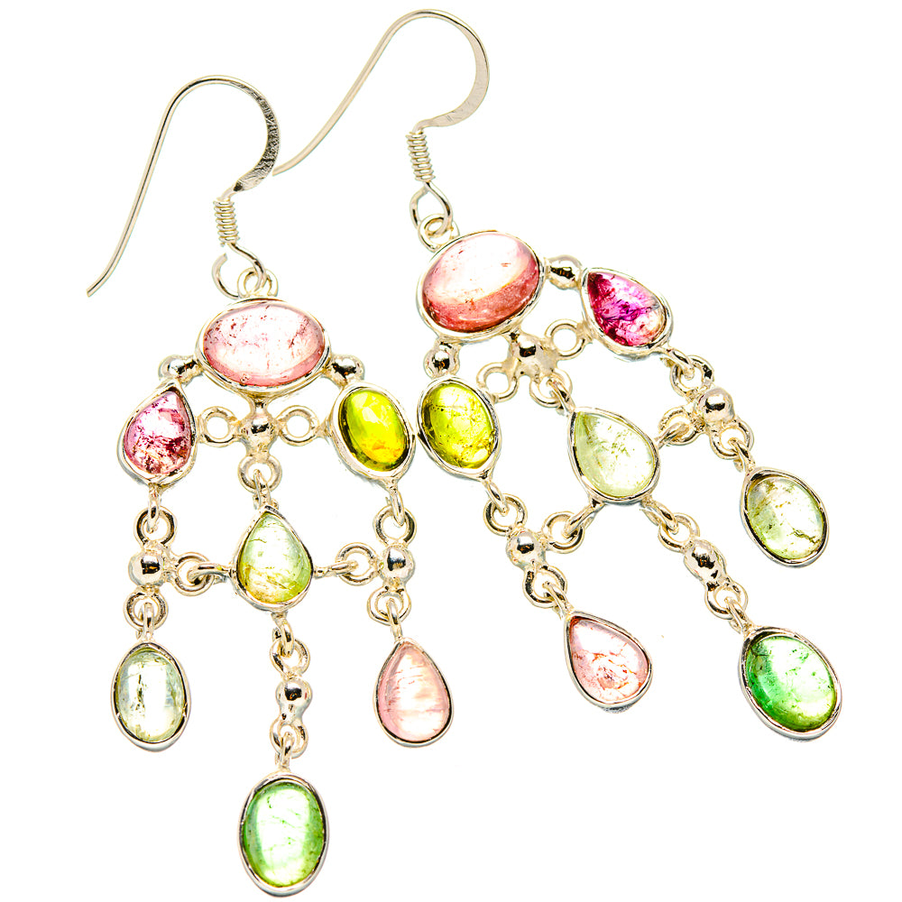 Tourmaline Earrings handcrafted by Anasilvercos - EARR430475 - Photo 2