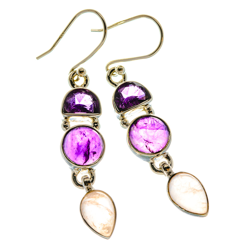 Amethyst Earrings handcrafted by Anasilvercos - EARR430496 - Photo 2