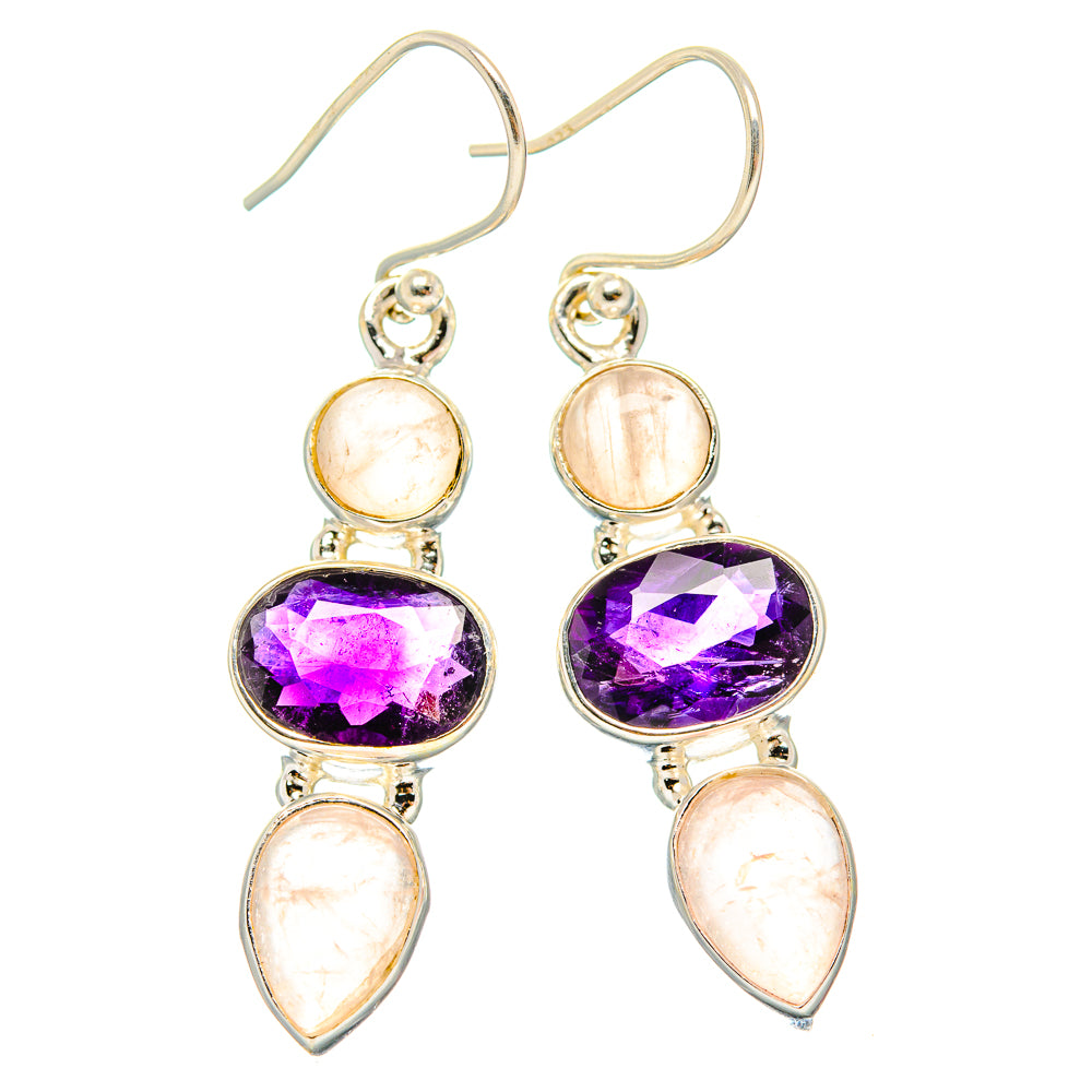 Rose Quartz Earrings handcrafted by Anasilvercos - EARR430522 - Photo 2