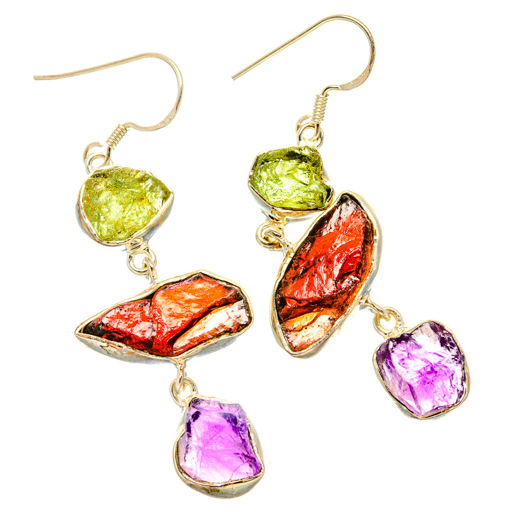 Garnet Earrings handcrafted by Anasilvercos - EARR430525 - Photo 2
