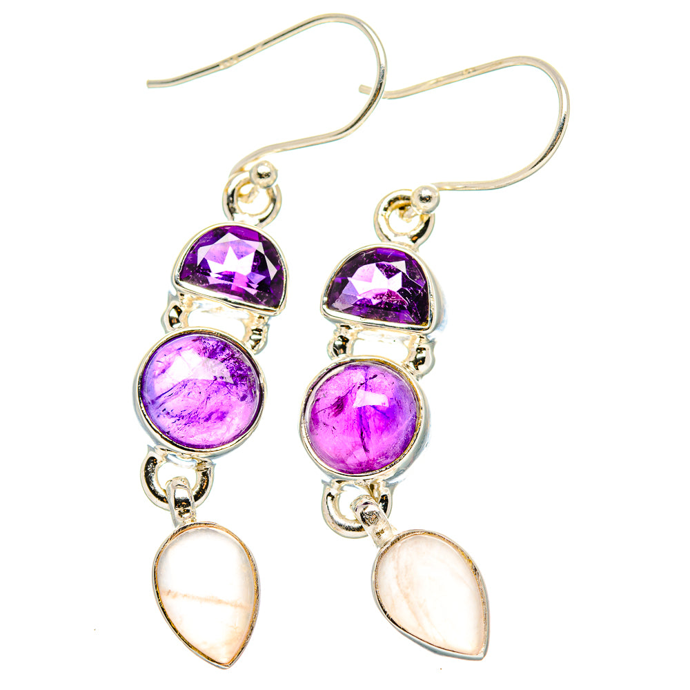 Amethyst Earrings handcrafted by Anasilvercos - EARR430544 - Photo 2