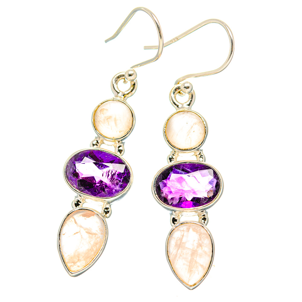 Rose Quartz Earrings handcrafted by Anasilvercos - EARR430555 - Photo 2