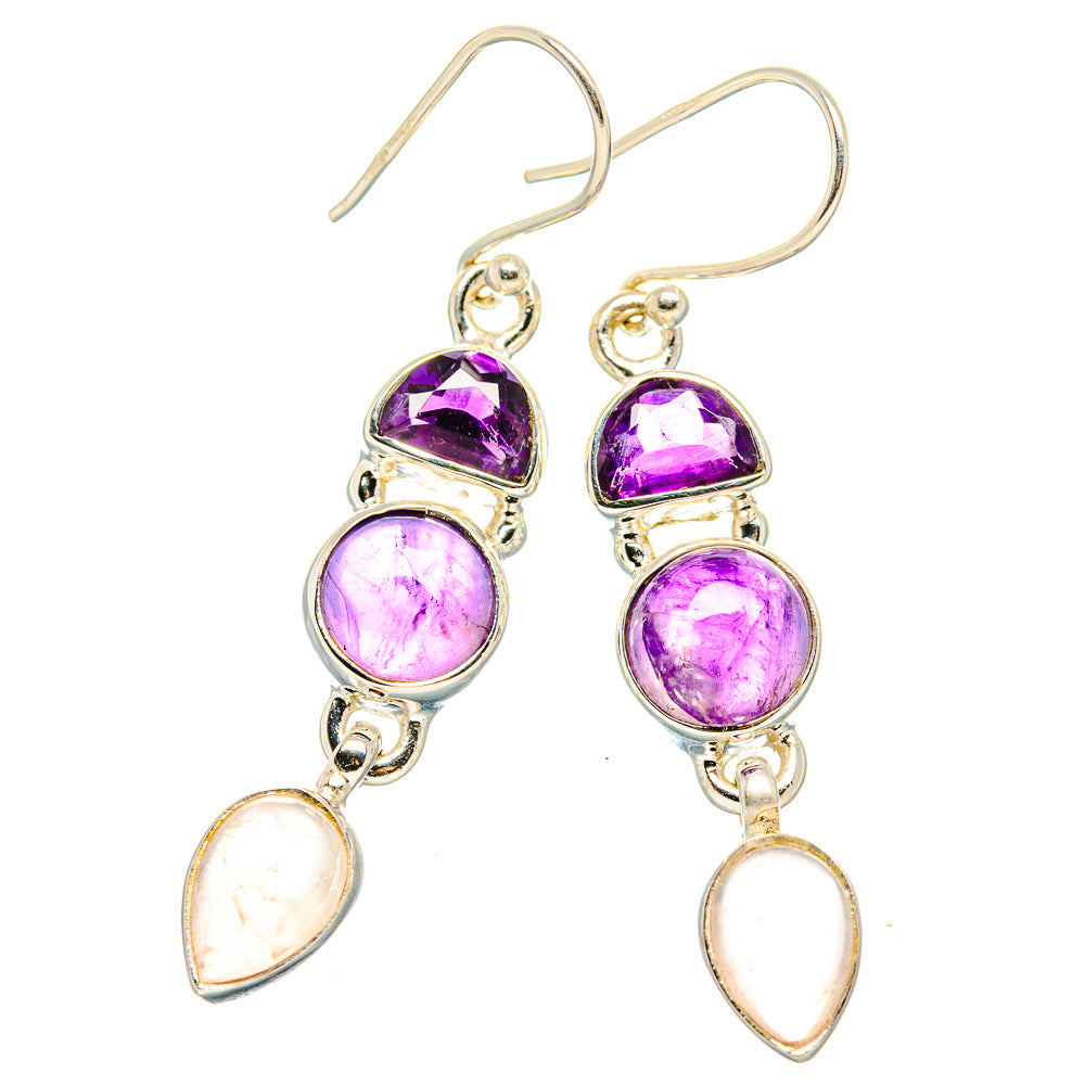 Amethyst Earrings handcrafted by Anasilvercos - EARR430561 - Photo 2