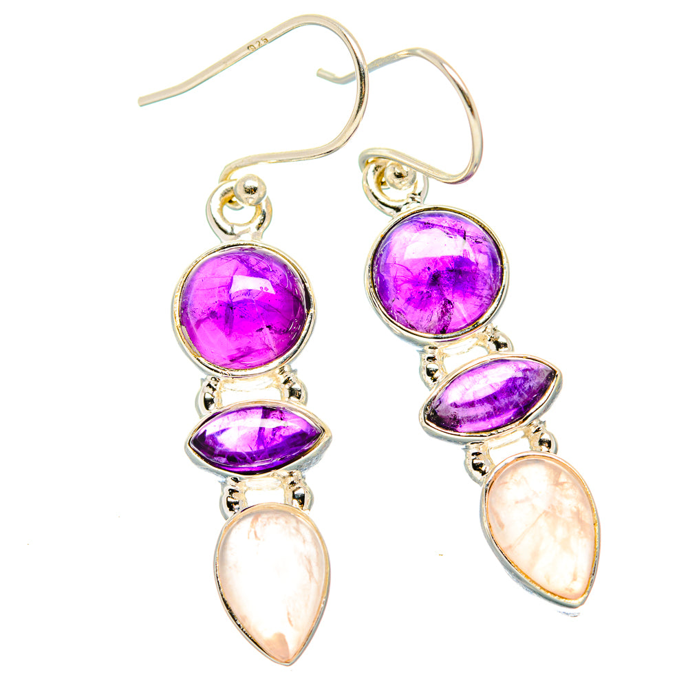 Amethyst Earrings handcrafted by Anasilvercos - EARR430565 - Photo 2