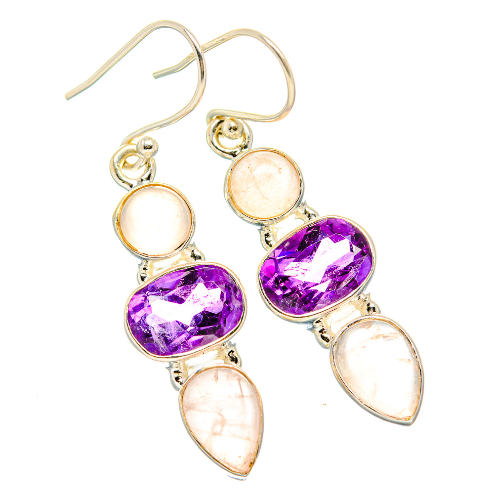 Rose Quartz Earrings handcrafted by Anasilvercos - EARR430575 - Photo 2