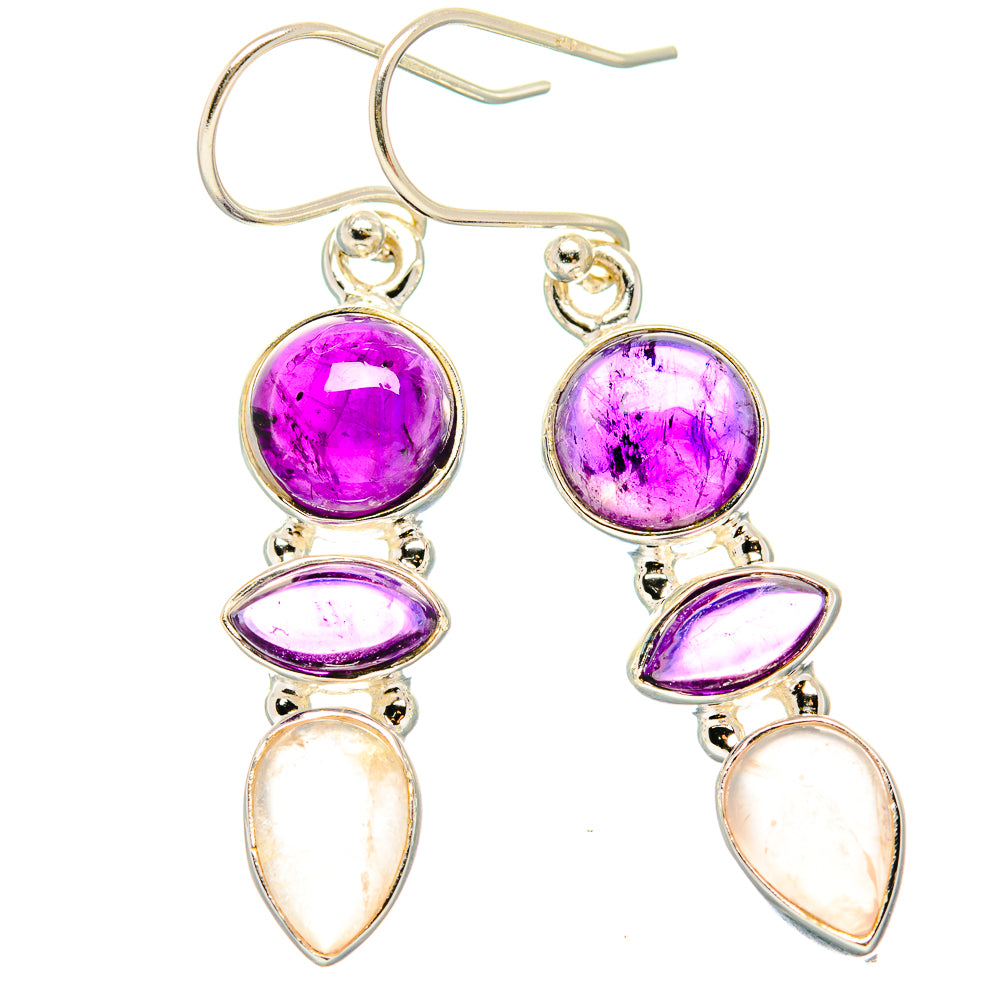 Amethyst Earrings handcrafted by Anasilvercos - EARR430578 - Photo 2
