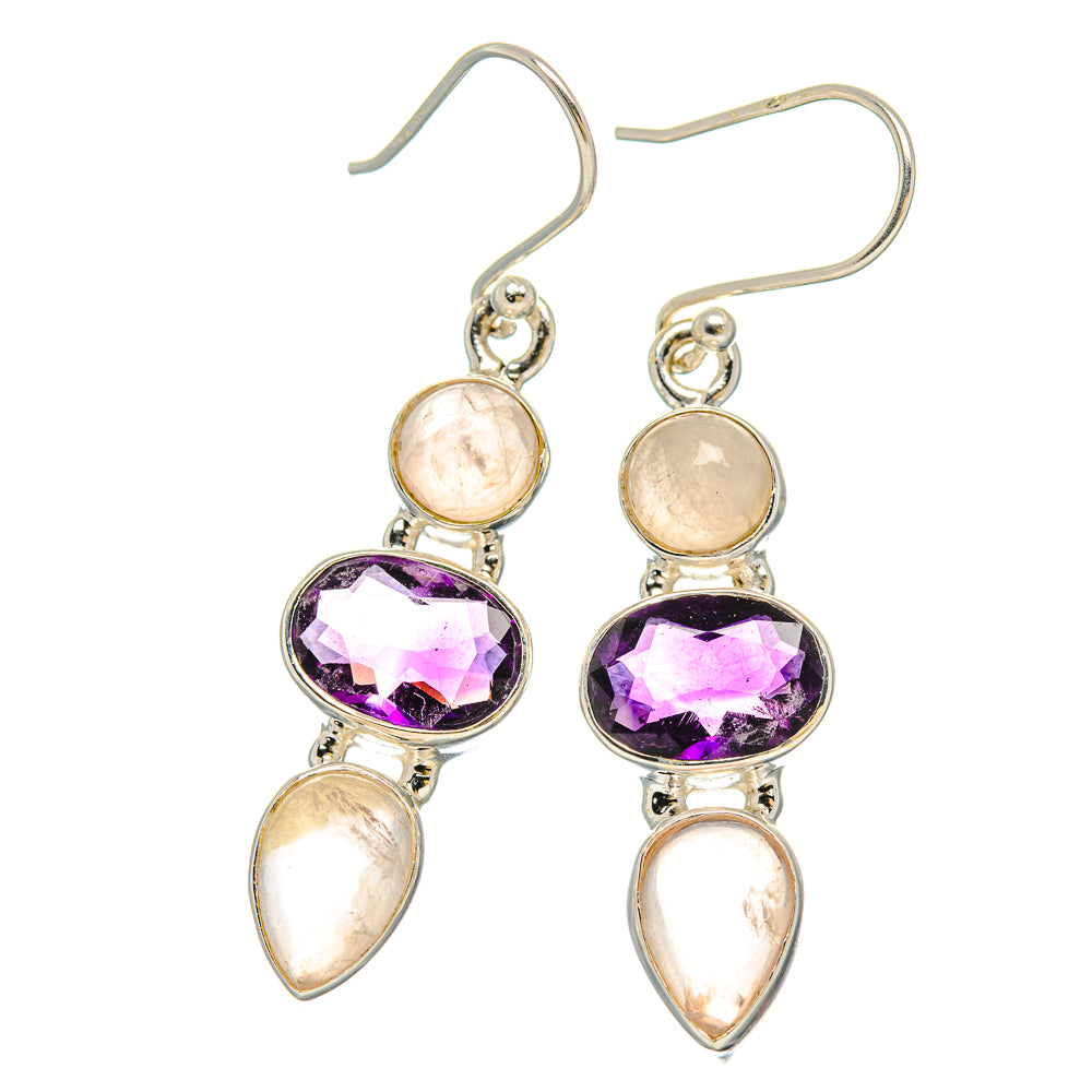 Rose Quartz Earrings handcrafted by Anasilvercos - EARR430593 - Photo 2