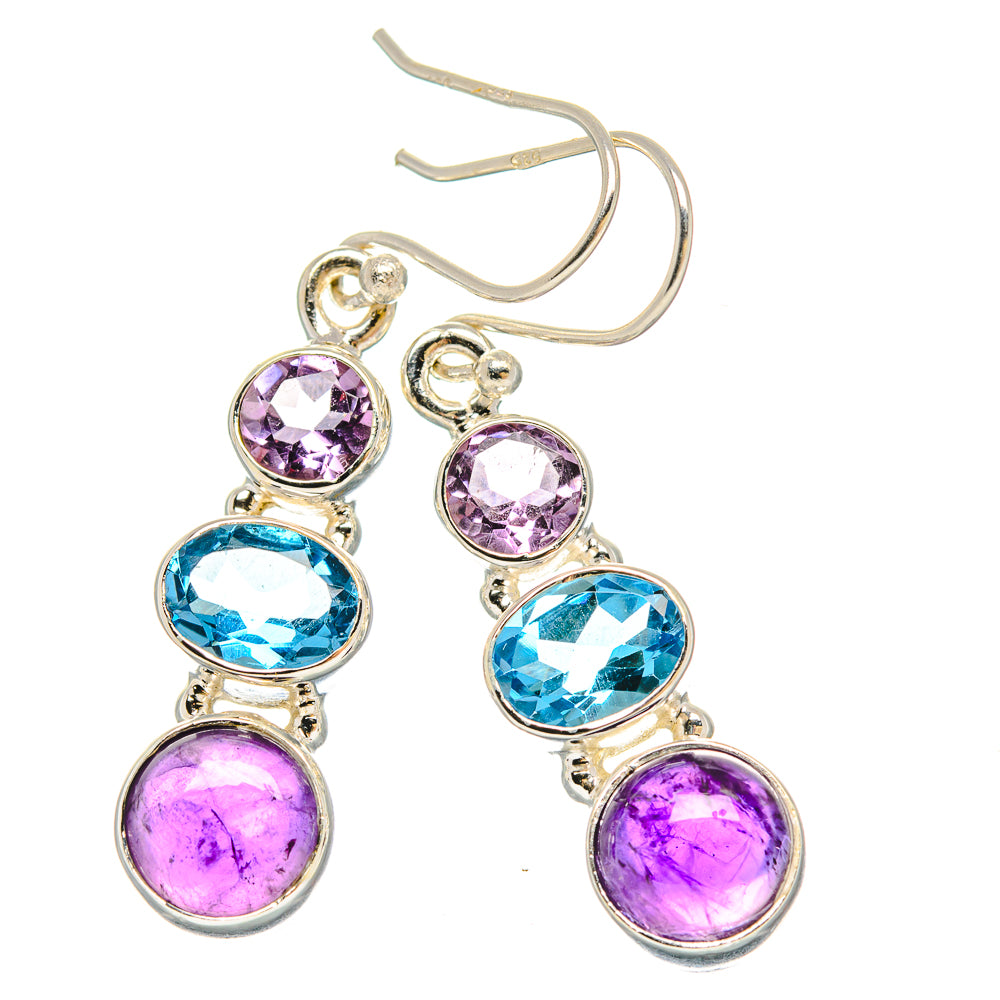 Amethyst Earrings handcrafted by Anasilvercos - EARR430600 - Photo 2