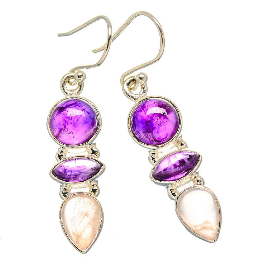 Rose Quartz Earrings handcrafted by Anasilvercos - EARR430611 - Photo 2