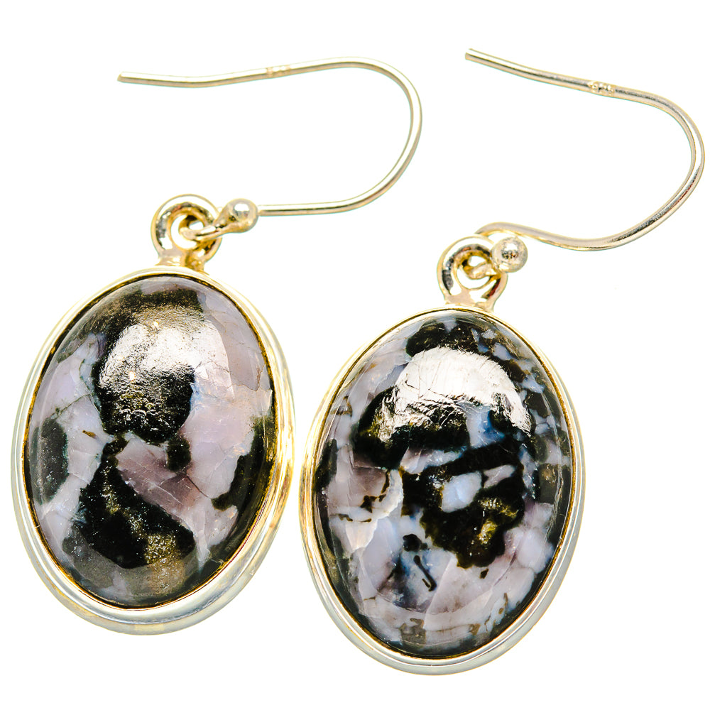 Gabbro Stone Earrings handcrafted by Anasilvercos - EARR430635 - Photo 2