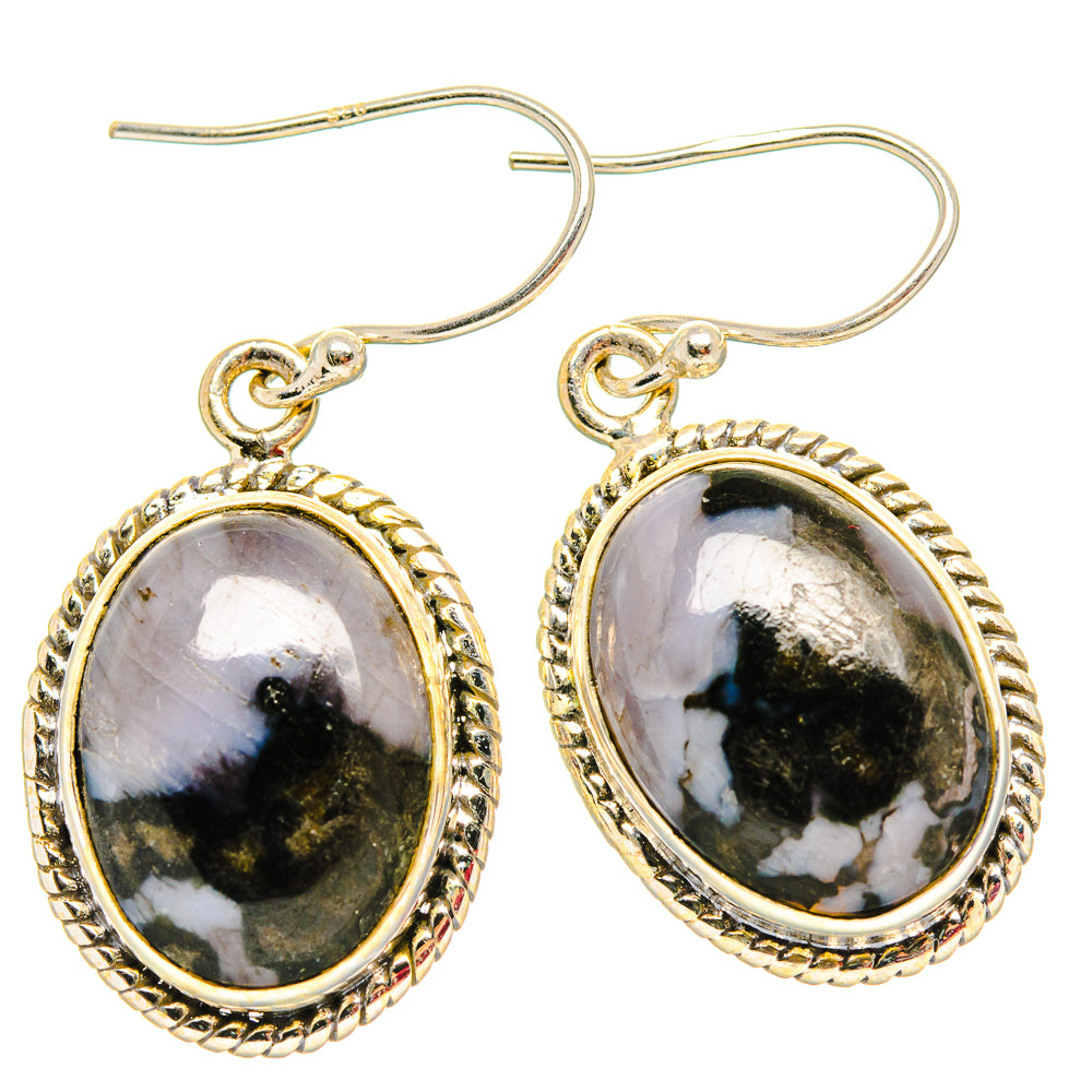 Gabbro Stone Earrings handcrafted by Anasilvercos - EARR430644 - Photo 2