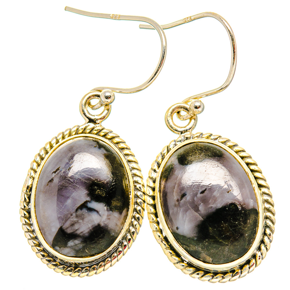 Gabbro Stone Earrings handcrafted by Anasilvercos - EARR430665 - Photo 2