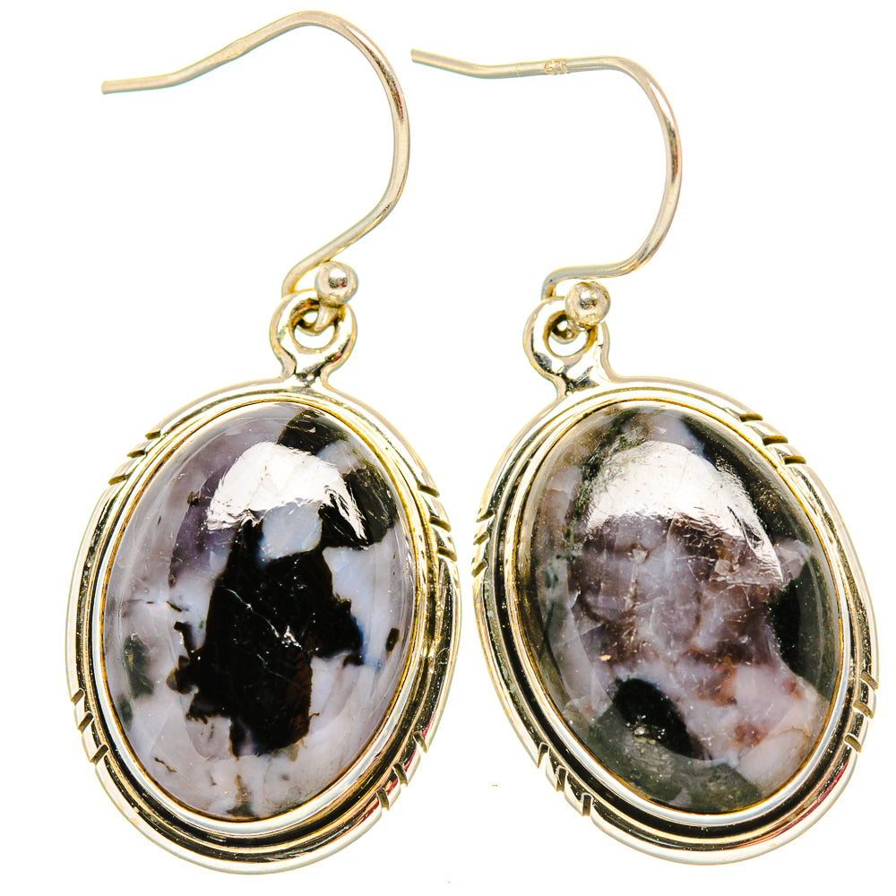 Gabbro Stone Earrings handcrafted by Anasilvercos - EARR430668 - Photo 2