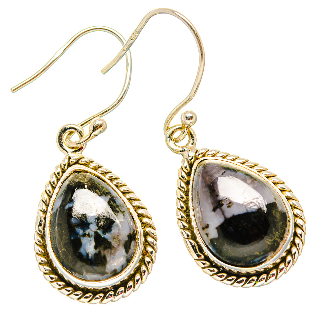 Gabbro Stone Earrings handcrafted by Anasilvercos - EARR430669 - Photo 2