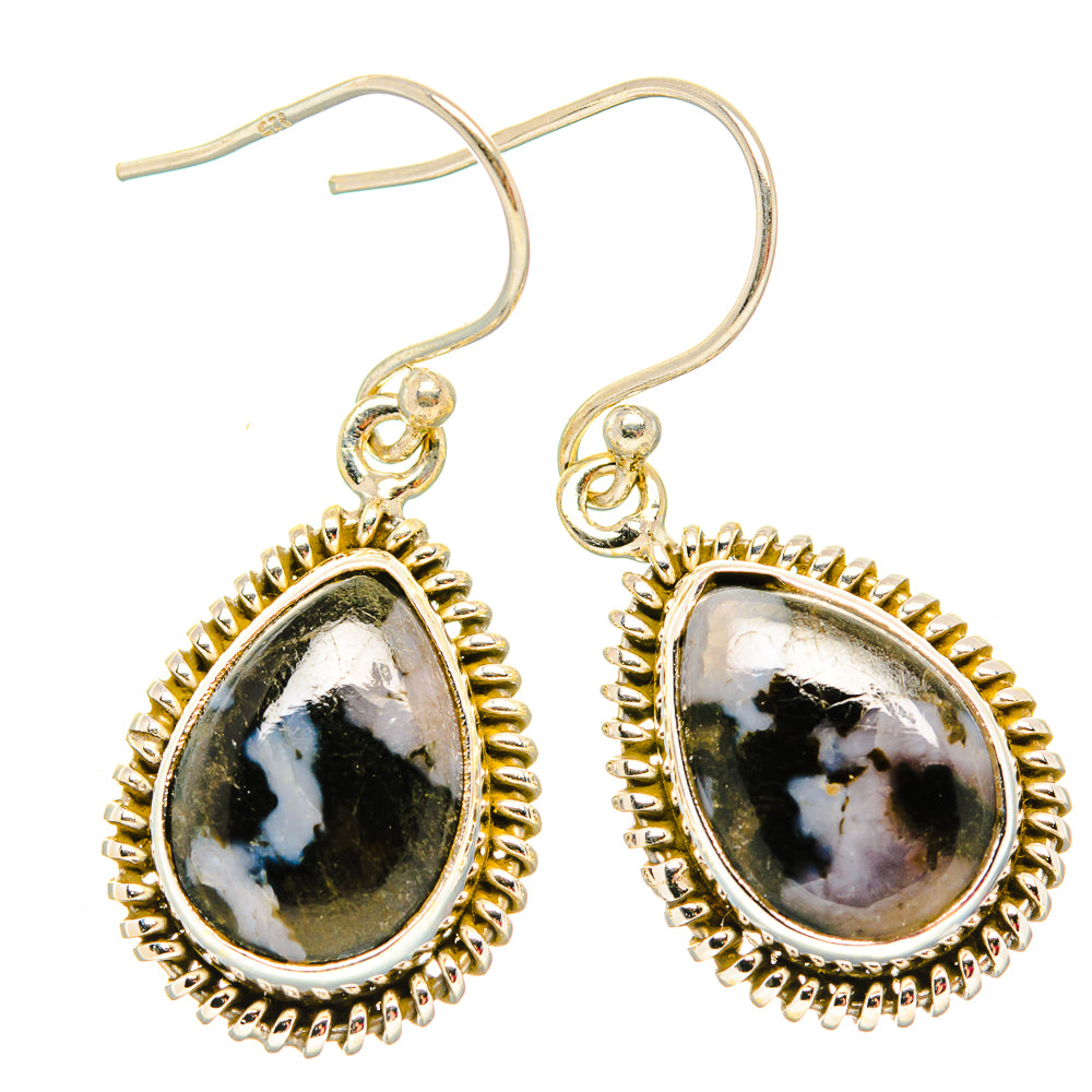 Gabbro Stone Earrings handcrafted by Anasilvercos - EARR430671 - Photo 2