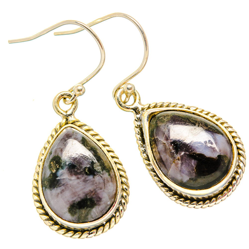 Gabbro Stone Earrings handcrafted by Anasilvercos - EARR430673 - Photo 2