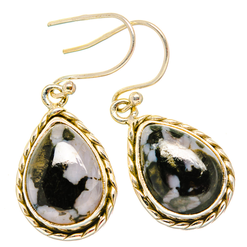 Gabbro Stone Earrings handcrafted by Anasilvercos - EARR430674 - Photo 2