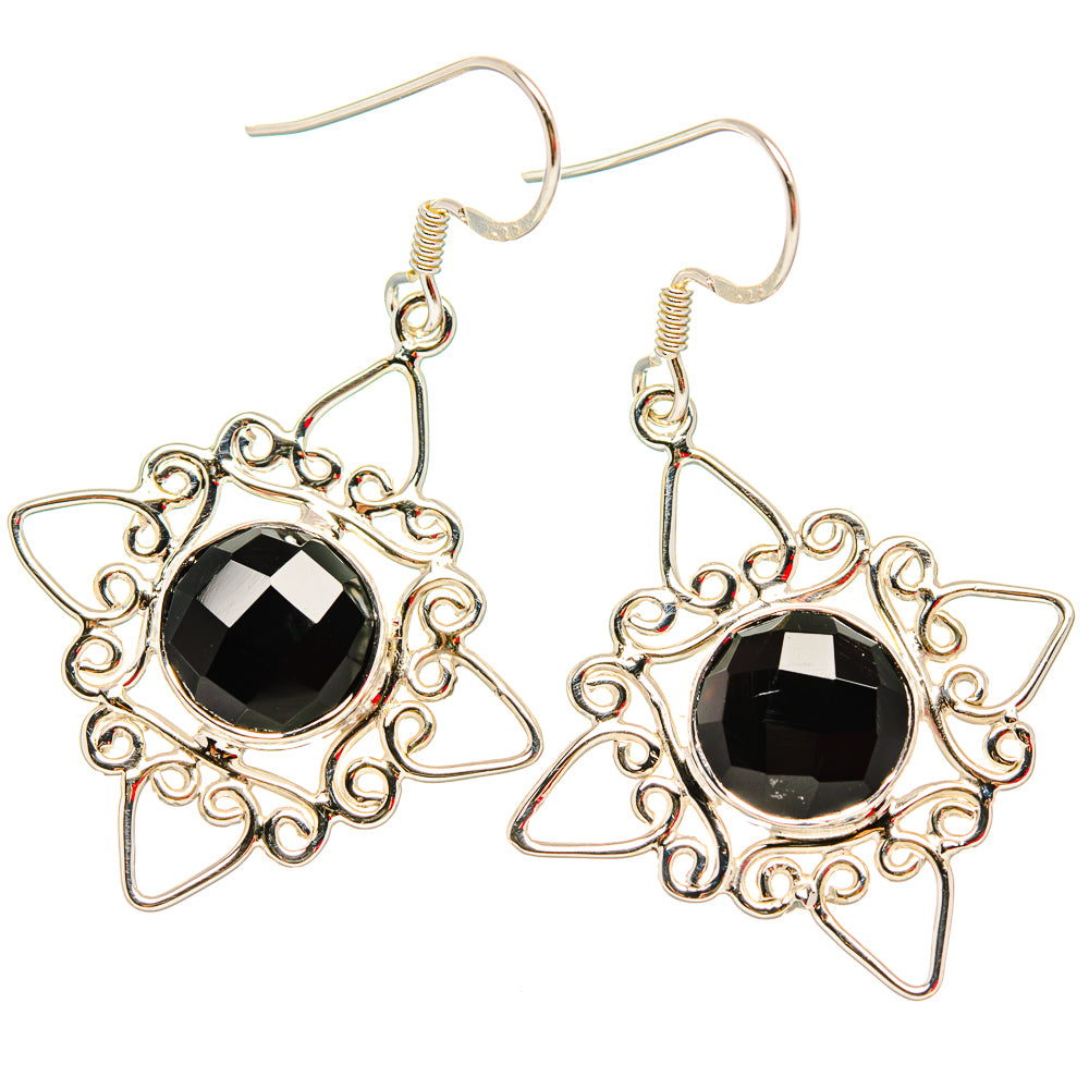 Black Onyx Earrings handcrafted by Anasilvercos - EARR430684 - Photo 2