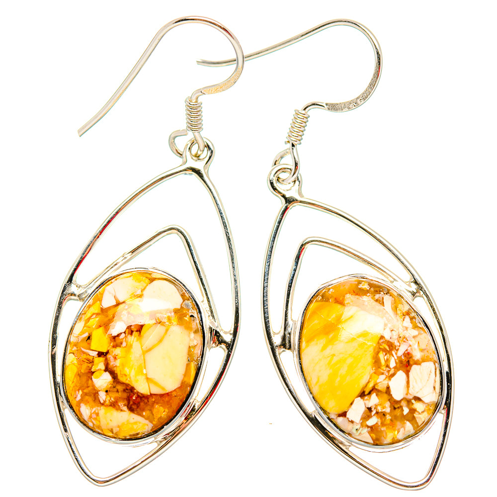 Brecciated Mookaite Earrings handcrafted by Anasilvercos - EARR430686 - Photo 2