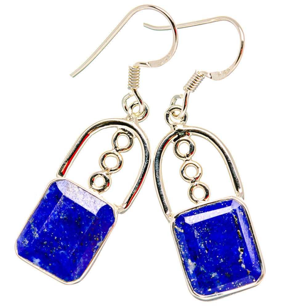 Lapis Lazuli Earrings handcrafted by Anasilvercos - EARR430690 - Photo 2
