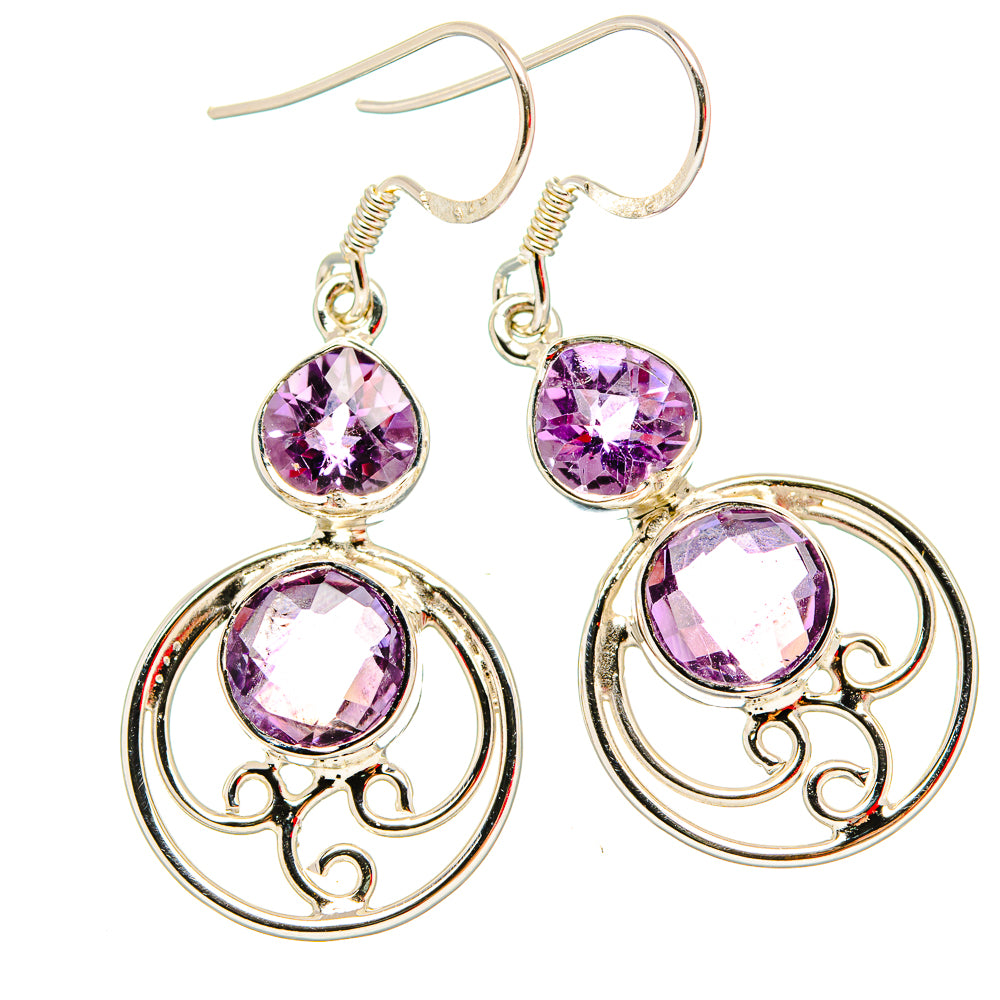 Amethyst Earrings handcrafted by Anasilvercos - EARR430692 - Photo 2