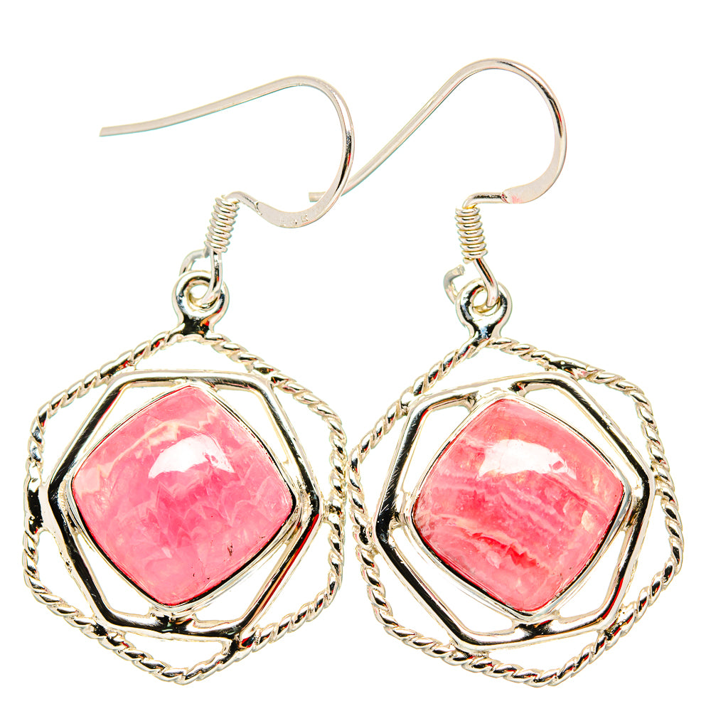 Rhodochrosite Earrings handcrafted by Anasilvercos - EARR430710 - Photo 2