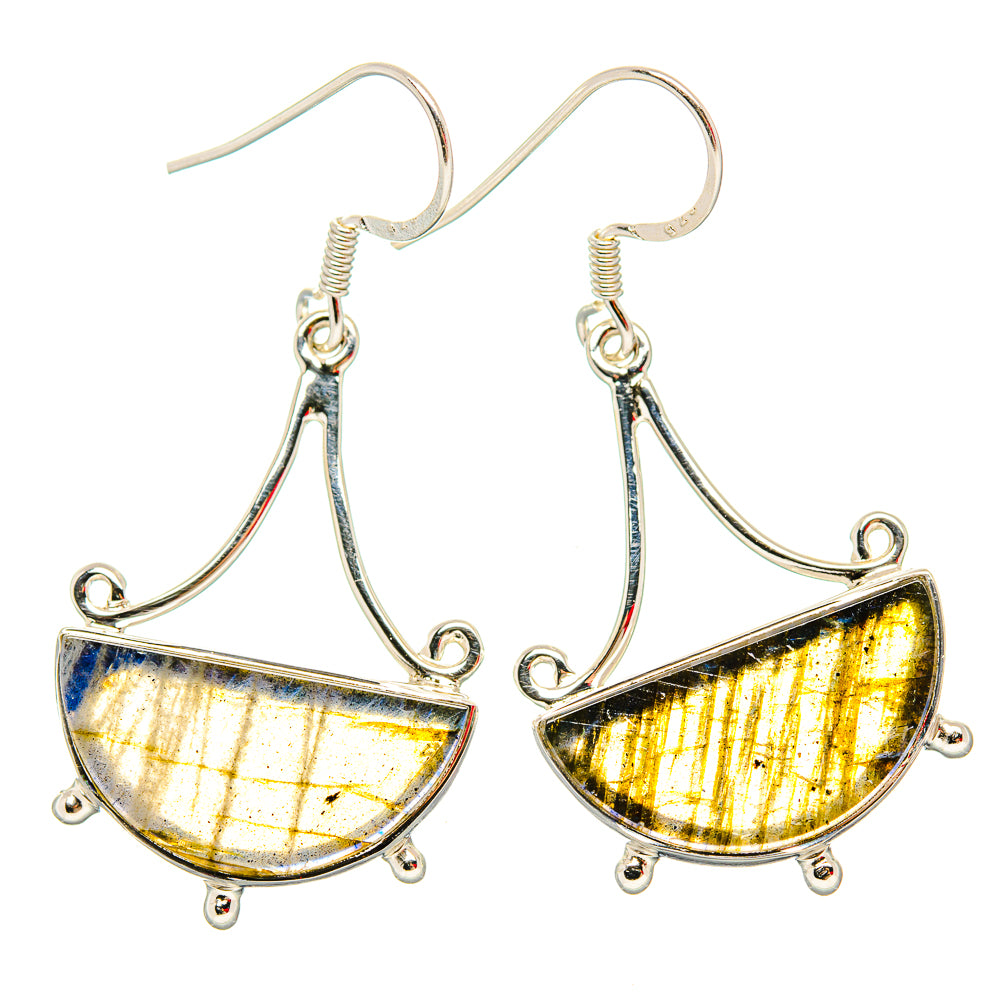 Labradorite Earrings handcrafted by Anasilvercos - EARR430711 - Photo 2