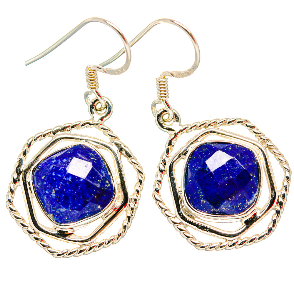 Lapis Lazuli Earrings handcrafted by Anasilvercos - EARR430717 - Photo 2