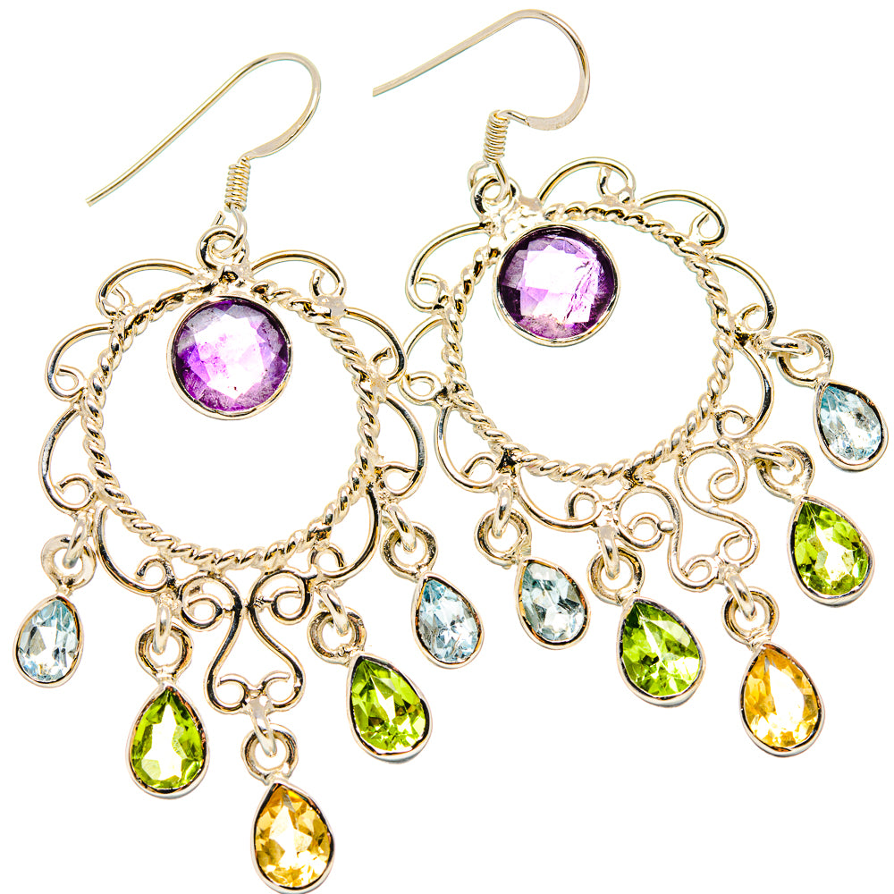 Amethyst Earrings handcrafted by Anasilvercos - EARR430733 - Photo 2