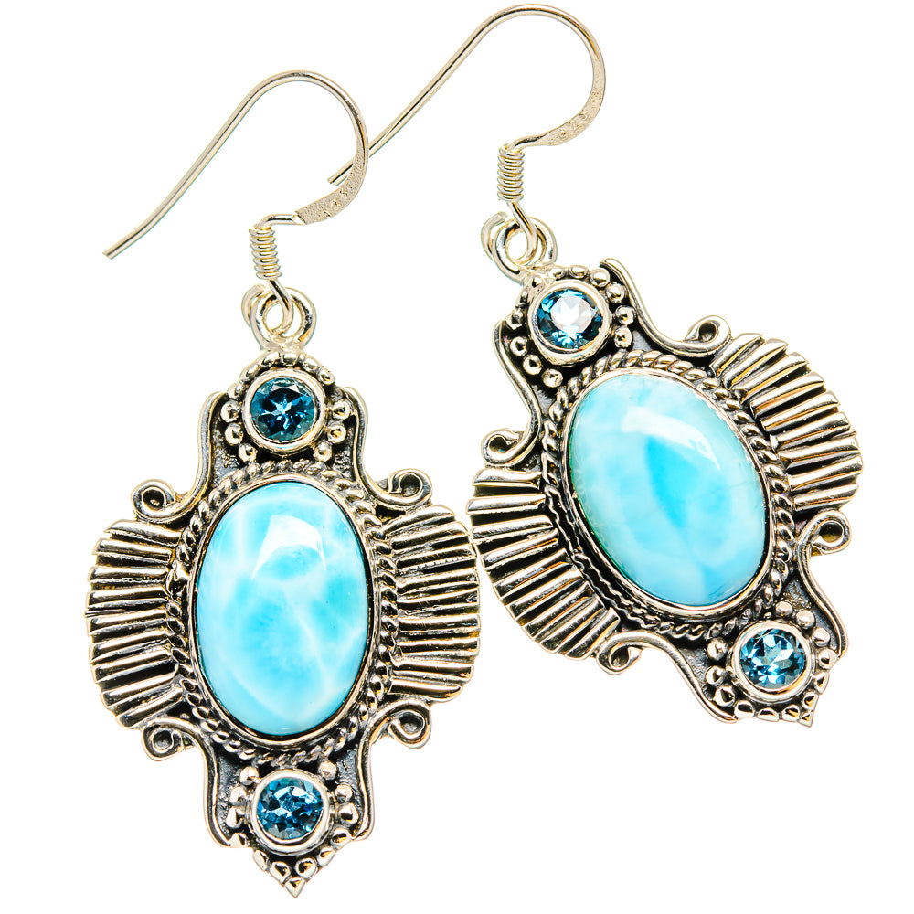 Larimar Earrings handcrafted by Anasilvercos - EARR430739 - Photo 2