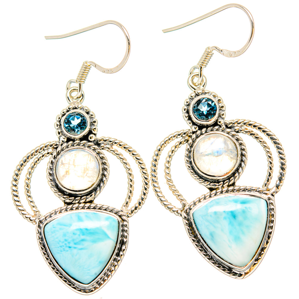 Larimar Earrings handcrafted by Anasilvercos - EARR430740 - Photo 2