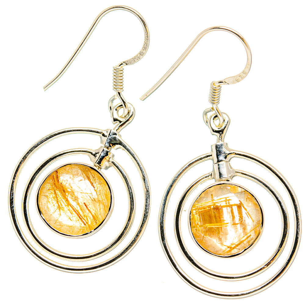 Rutilated Quartz Earrings handcrafted by Anasilvercos - EARR430743 - Photo 2