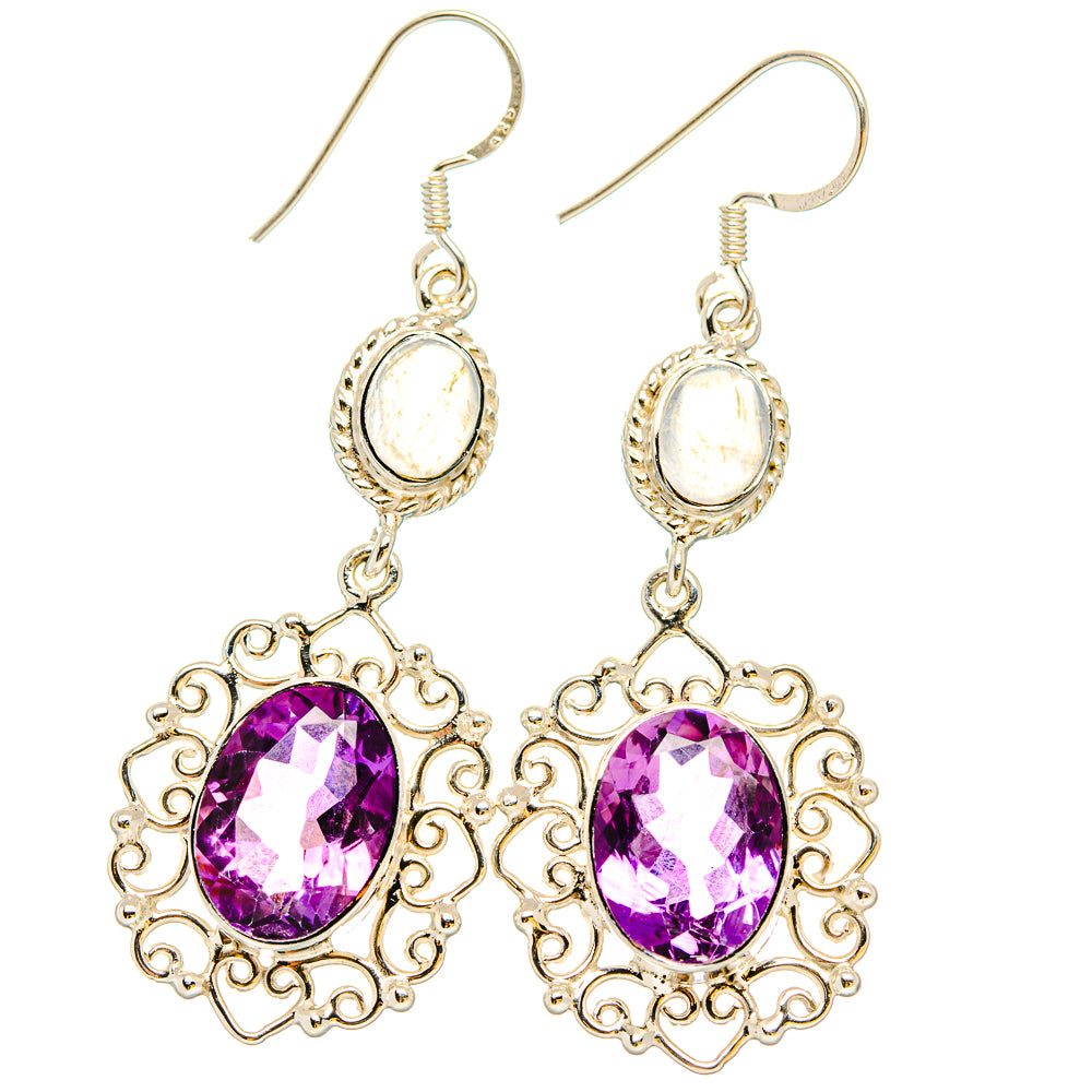 Amethyst Earrings handcrafted by Anasilvercos - EARR430748 - Photo 2