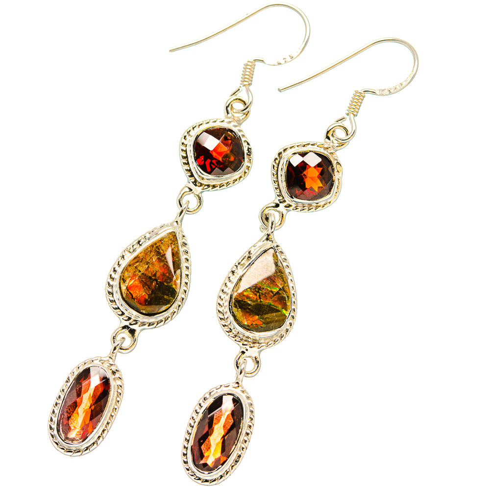 Golden Pietersite Earrings handcrafted by Anasilvercos - EARR430751 - Photo 2