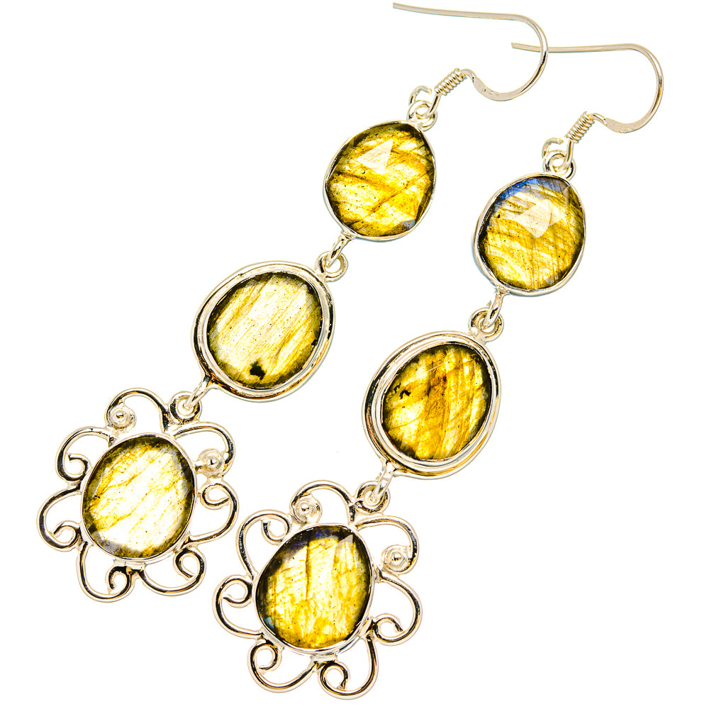Labradorite Earrings handcrafted by Anasilvercos - EARR430754 - Photo 2