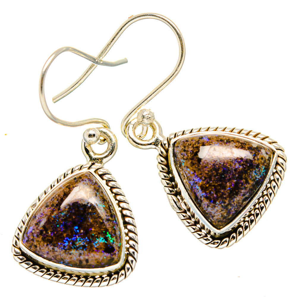 Andamooka Opal Earrings handcrafted by Anasilvercos - EARR430760 - Photo 2