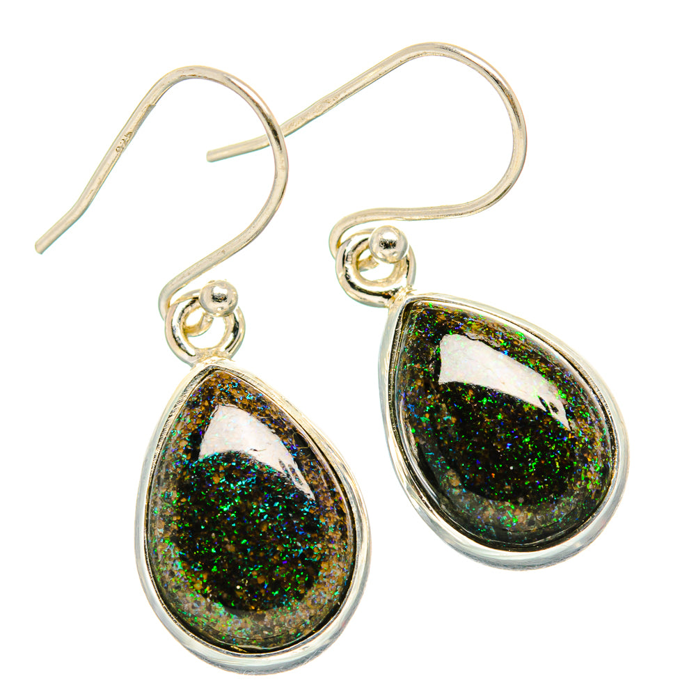 Andamooka Opal Earrings handcrafted by Anasilvercos - EARR430773 - Photo 2