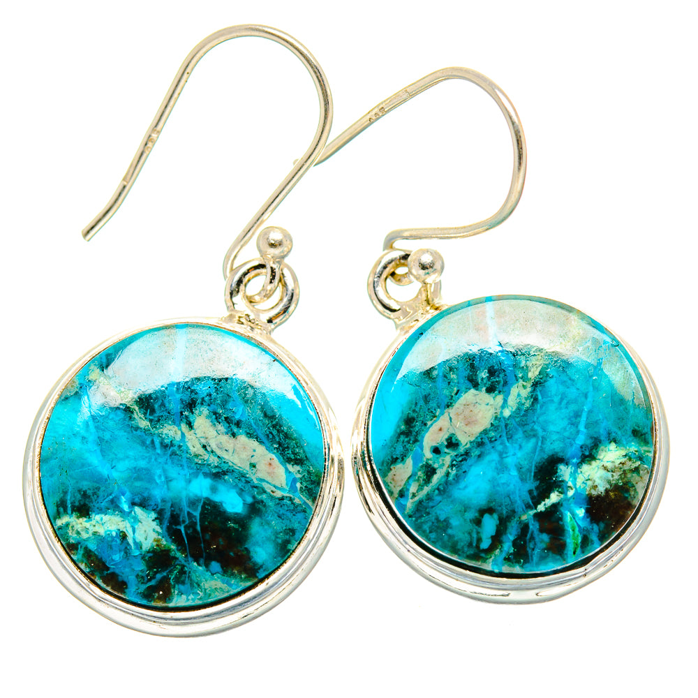 Chrysocolla Earrings handcrafted by Anasilvercos - EARR430782 - Photo 2