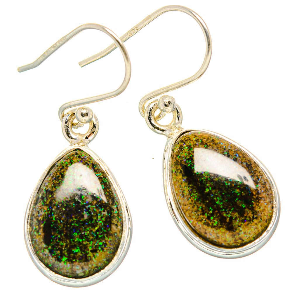Andamooka Opal Earrings handcrafted by Anasilvercos - EARR430785 - Photo 2