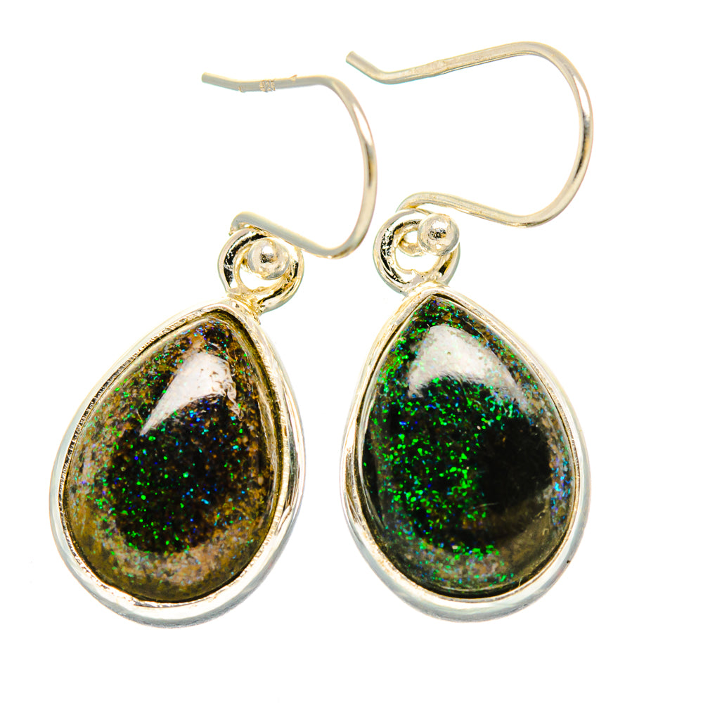 Andamooka Opal Earrings handcrafted by Anasilvercos - EARR430791 - Photo 2